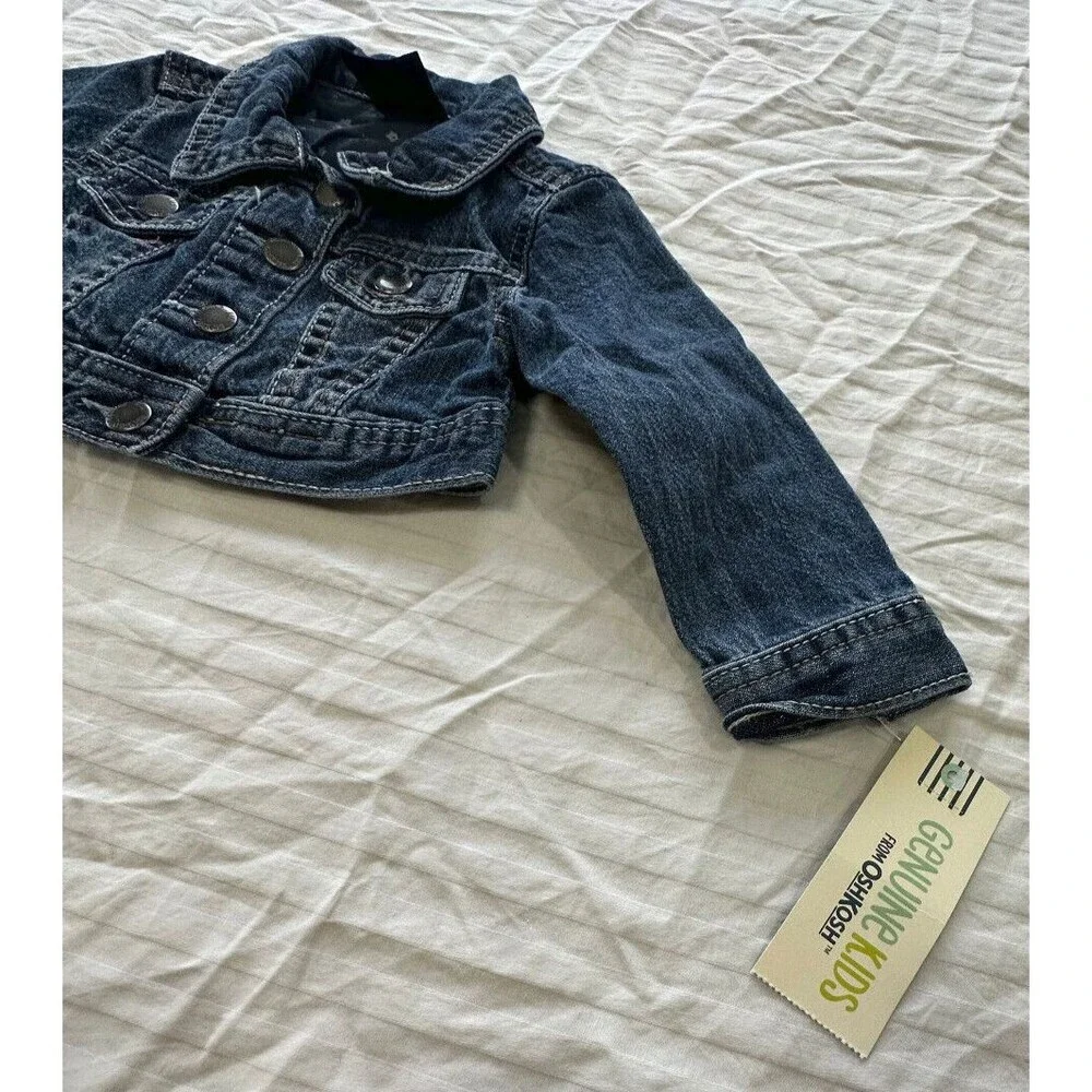 NWT GENUINE KIDS OSHKOSH GIRLS JEANS JACKET SIZE 12 MONTHS